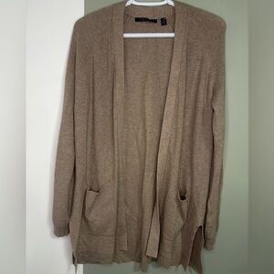 Women's Tan Sweater Wrap Cardigan